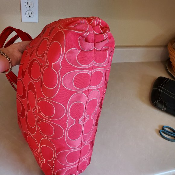 Euc Rare Vintage Coach Poppy Op Art Tote Bag Purse - Picture 7 of 11